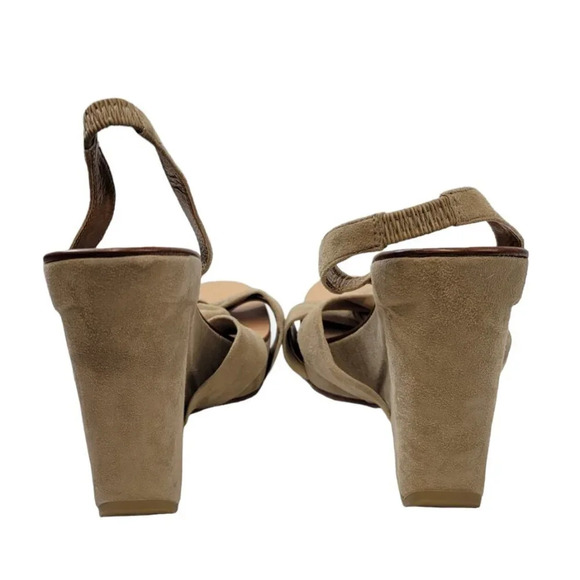 Diane Von Furstenberg Suede Slingback Wedges Size 9.5 - Picture 12 of 14